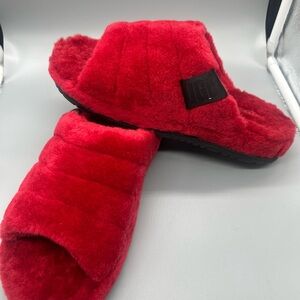 UGG Red Fluffy Sandals